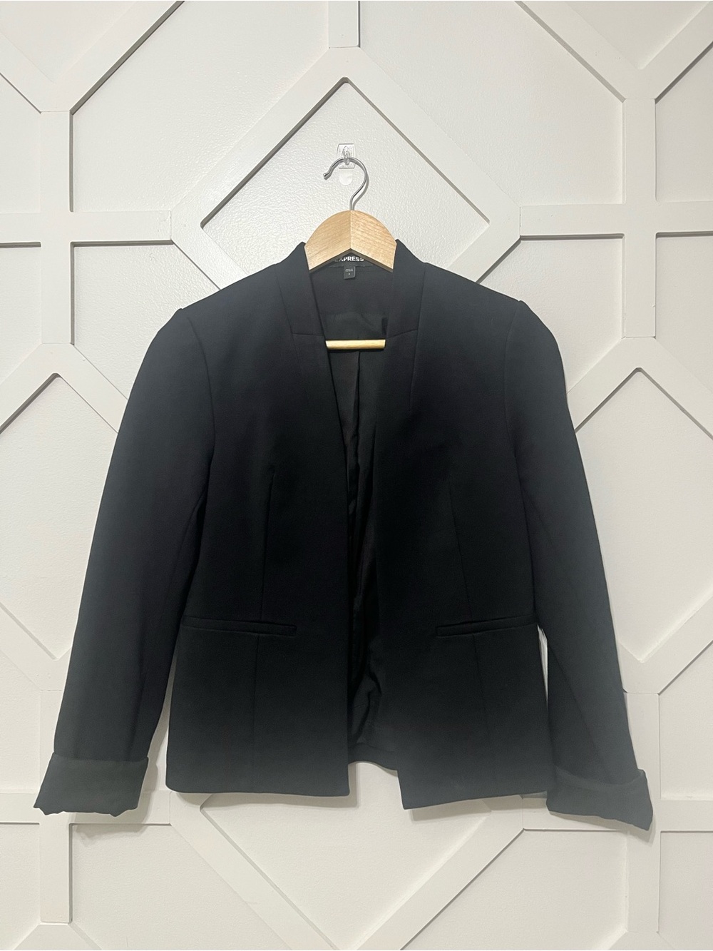 Express Black Collarless Women’s Blazer